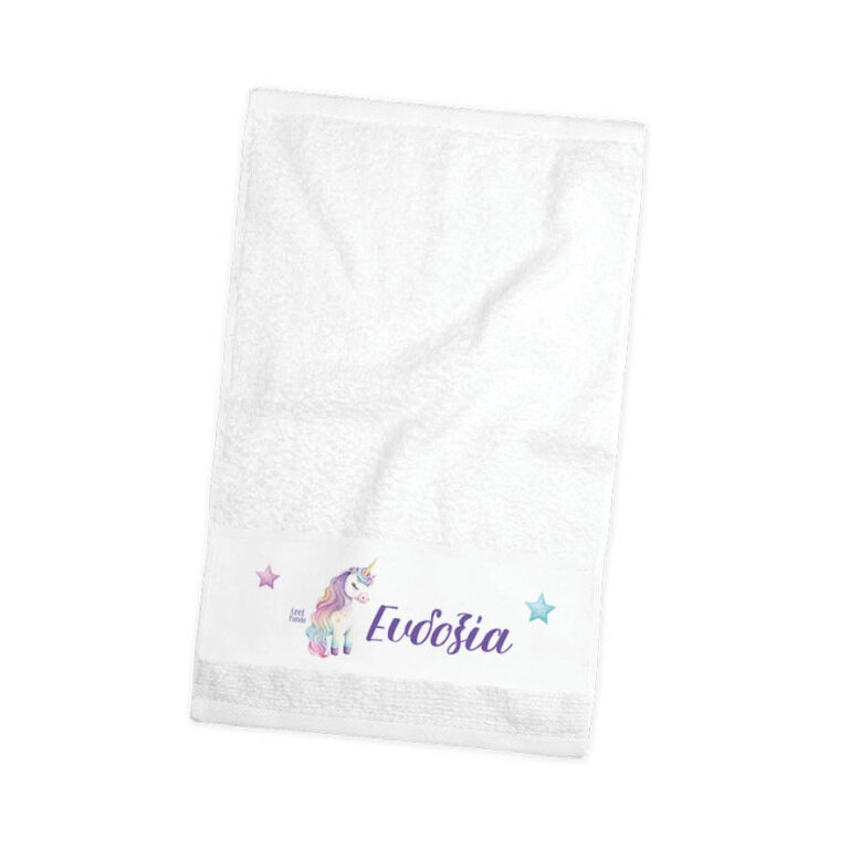 Πετσέτα χεριών βαμβακερή “Μωρό Μονόκερος”