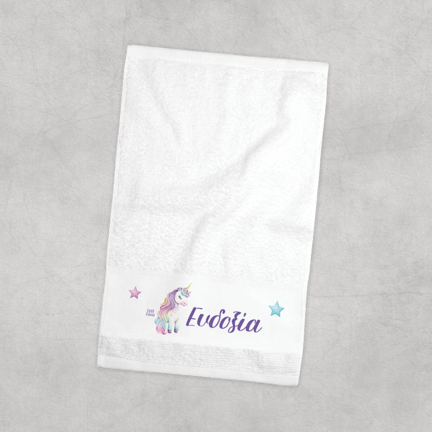 Πετσέτα χεριών βαμβακερή “Μωρό Μονόκερος”
