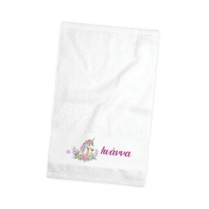 Πετσέτα χεριών βαμβακερή “Floral Μονόκερος”