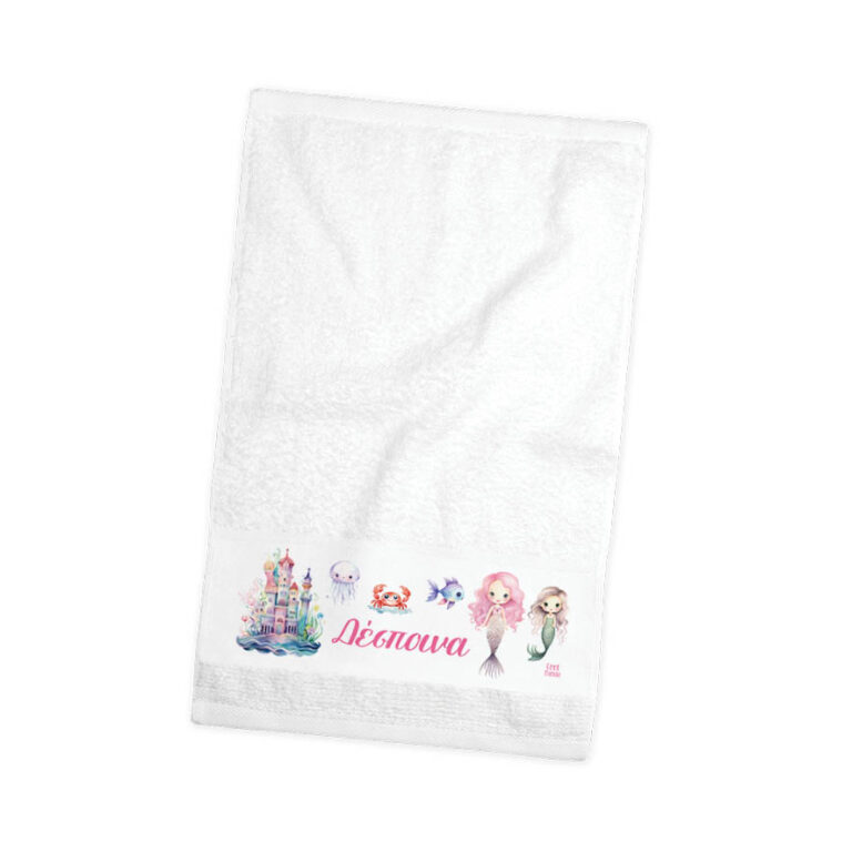 Πετσέτα χεριών βαμβακερή “Γοργόνες Βυθός”