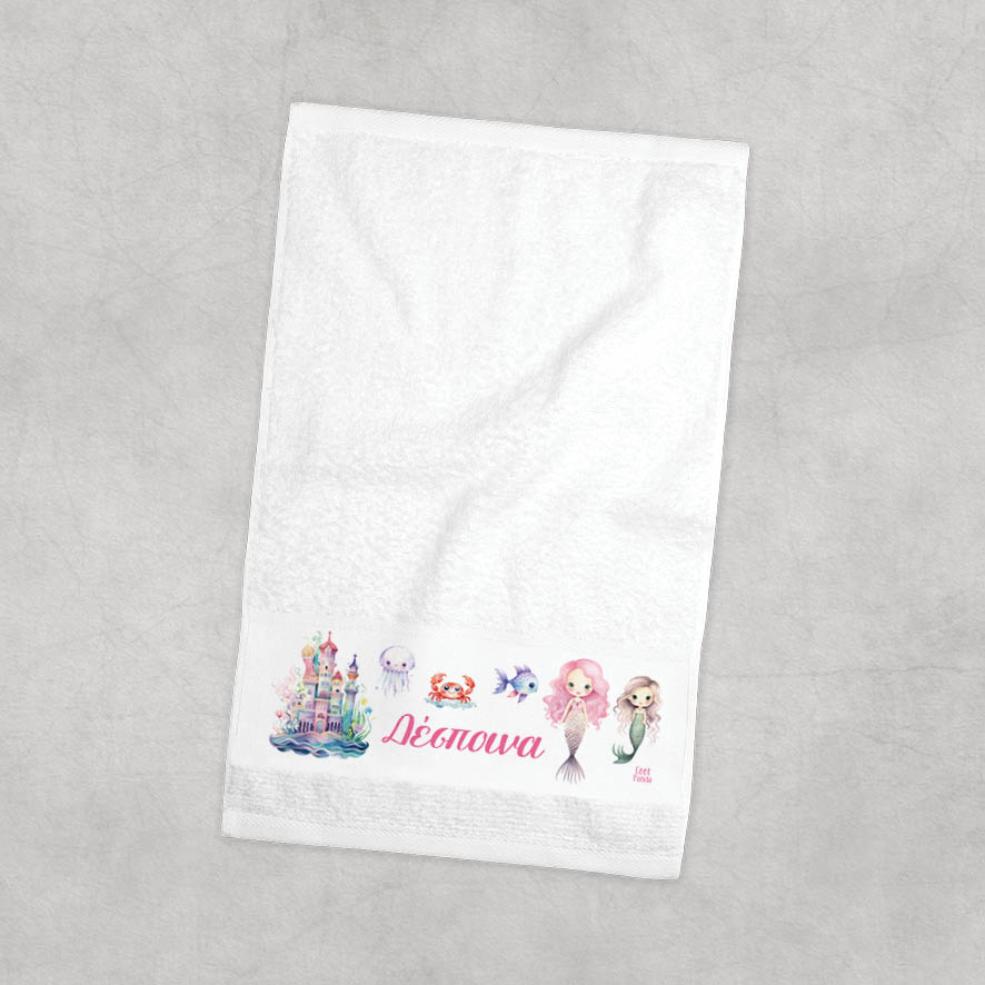 Πετσέτα χεριών βαμβακερή “Γοργόνες Βυθός”