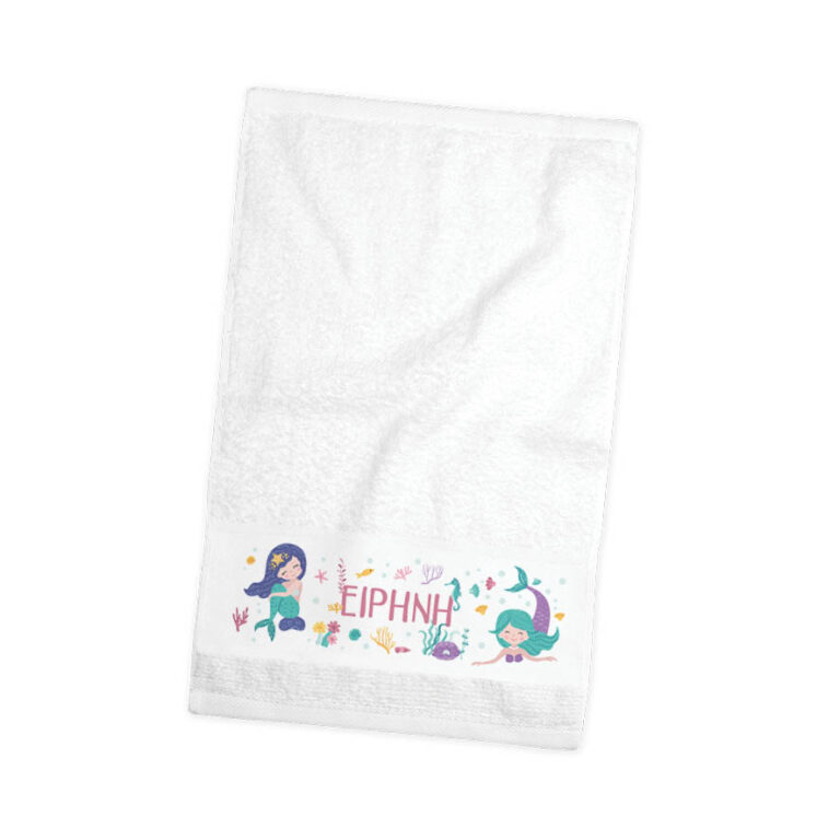 Πετσέτα χεριών βαμβακερή “Μωβ Γοργόνες”