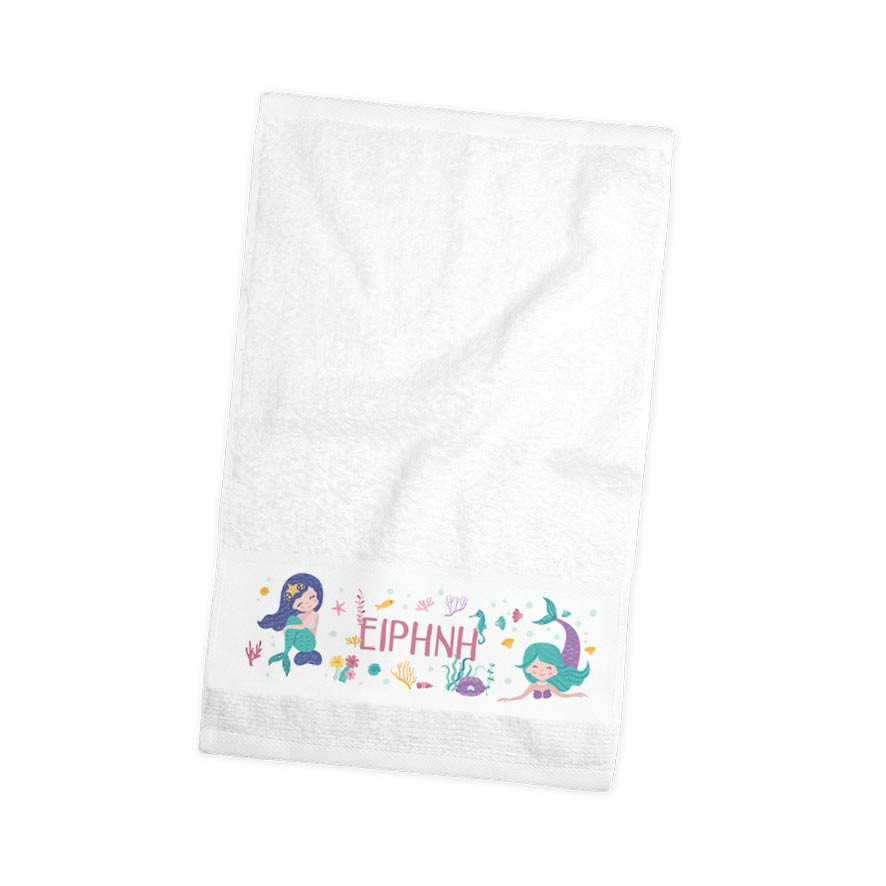 Πετσέτα χεριών βαμβακερή “Μωβ Γοργόνες”