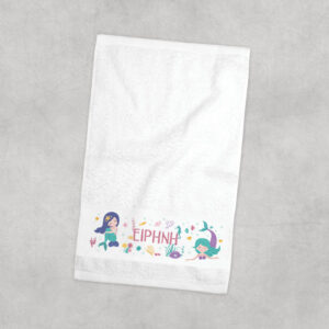 Πετσέτα χεριών βαμβακερή “Μωβ Γοργόνες”