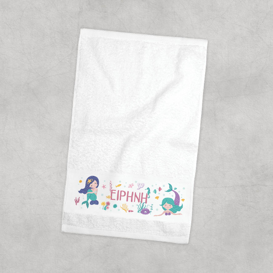 Πετσέτα χεριών βαμβακερή “Μωβ Γοργόνες”