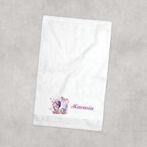 Πετσέτα χεριών βαμβακερή “Μωβ Νεράιδα”