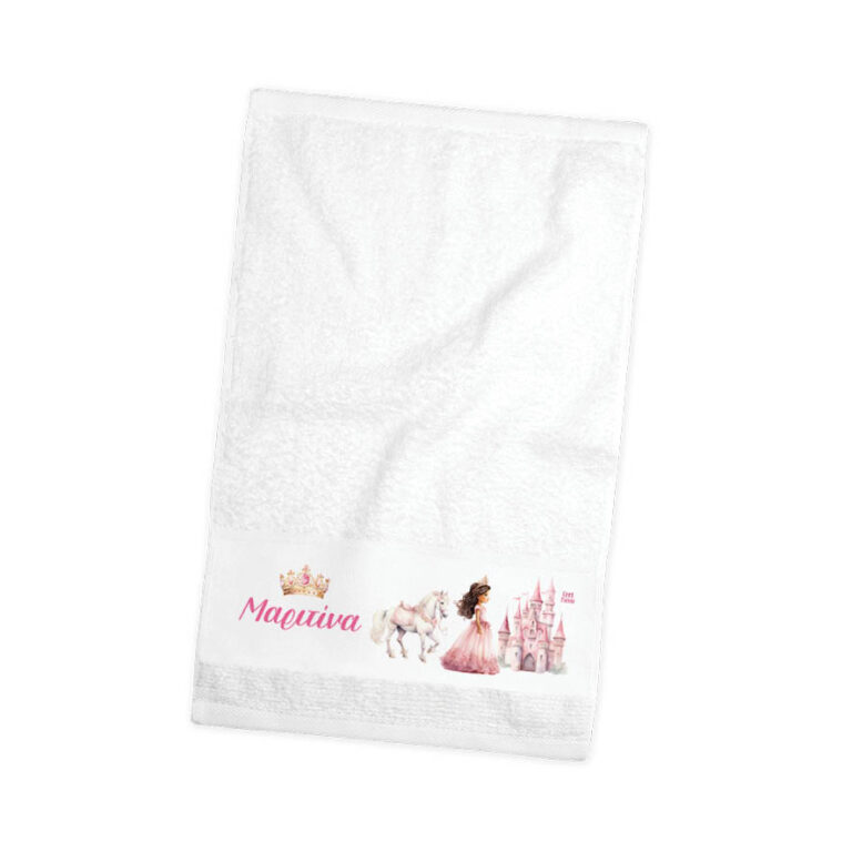 Πετσέτα χεριών βαμβακερή “Πριγκίπισσα με κάστρο”