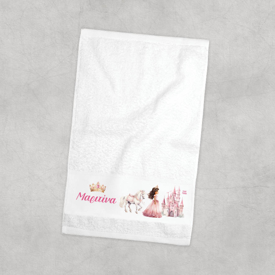 Πετσέτα χεριών βαμβακερή “Πριγκίπισσα με κάστρο”