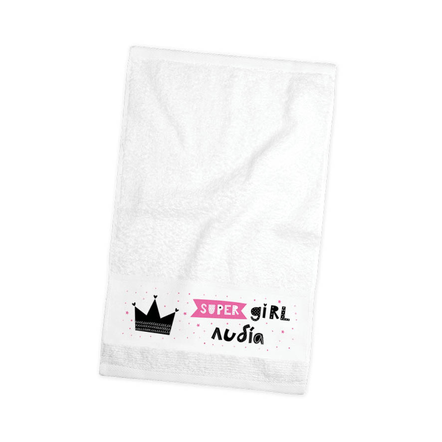 Πετσέτα χεριών βαμβακερή “Super Girl”