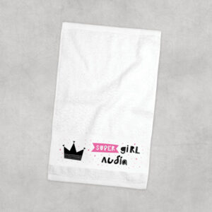Πετσέτα χεριών βαμβακερή “Super Girl”