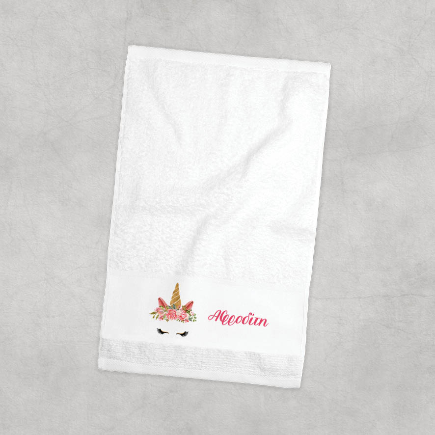 Πετσέτα χεριών βαμβακερή “Unicorn face”