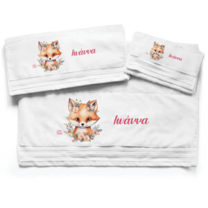 Πετσέτες βαμβακερές σετ “Αλεπουδάκι”