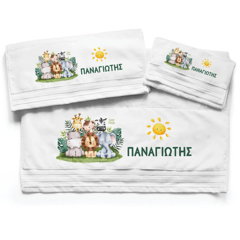 Πετσέτες βαμβακερές σετ “Animals”