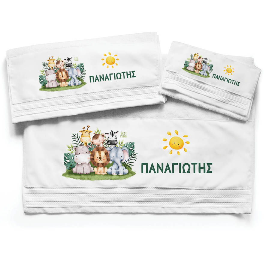 Πετσέτες βαμβακερές σετ “Animals”