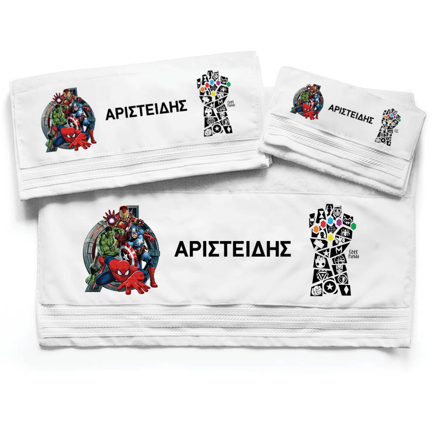 Πετσέτες βαμβακερές σετ “Marvel Super Ήρωες”