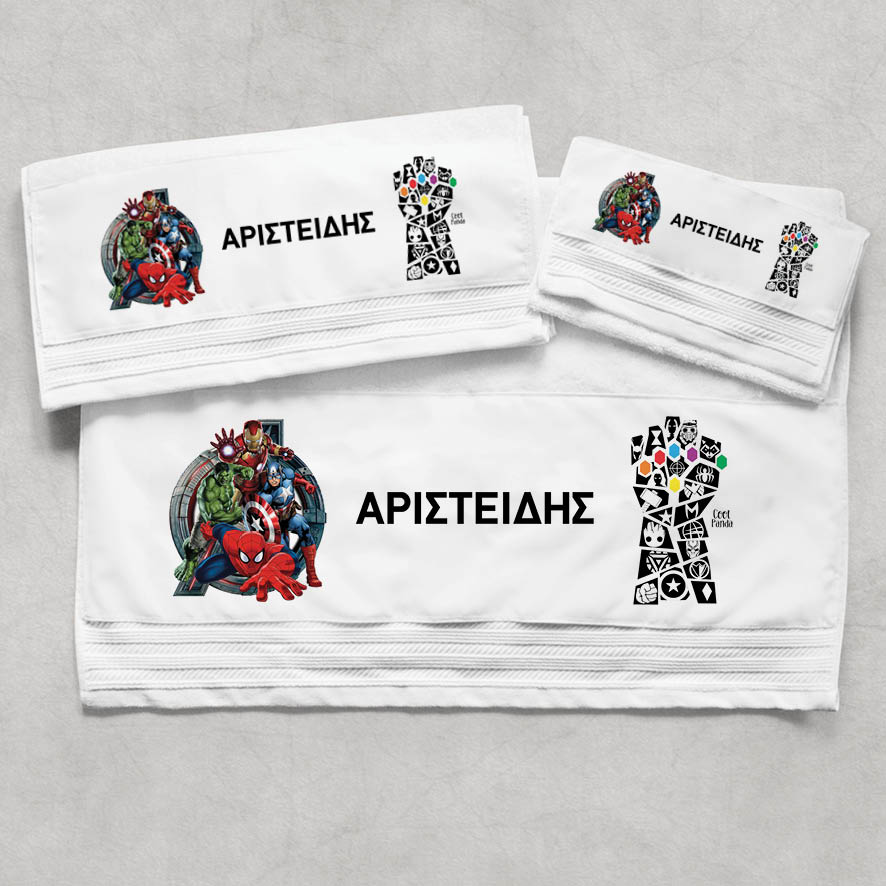 Πετσέτες βαμβακερές σετ “Marvel Super Ήρωες”