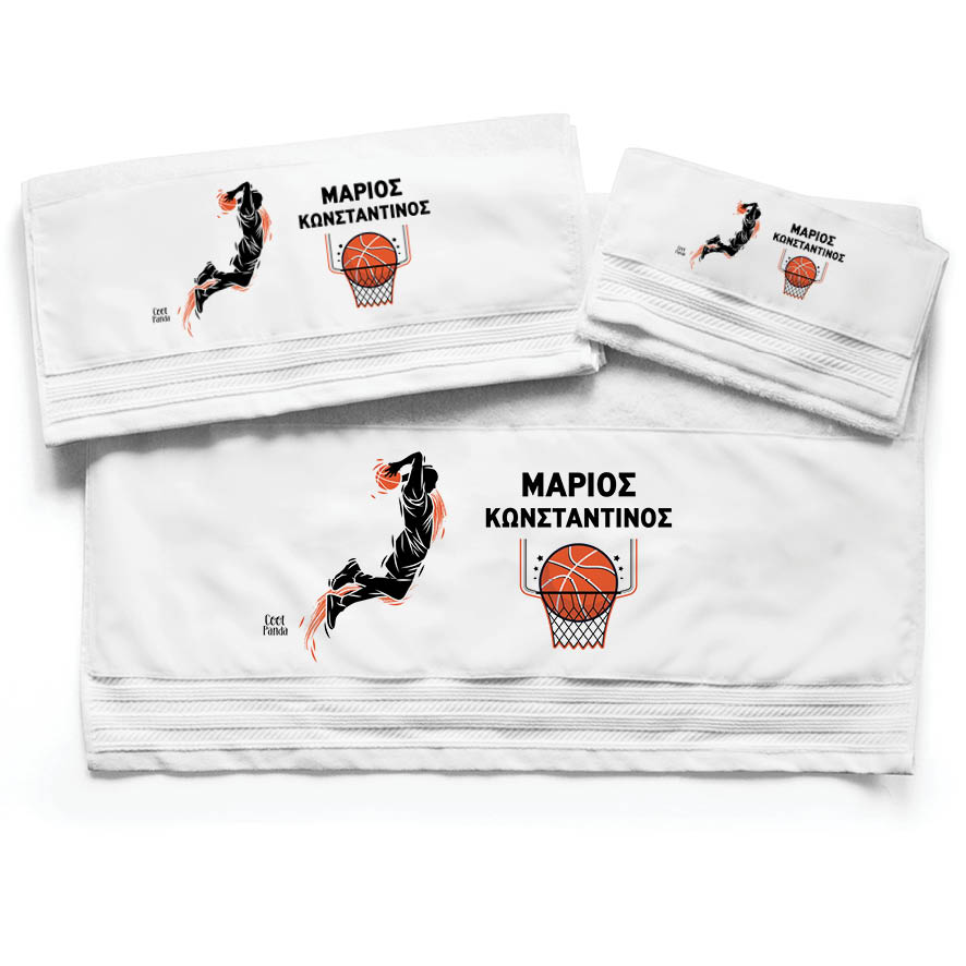 Πετσέτες βαμβακερές σετ “Basketball”