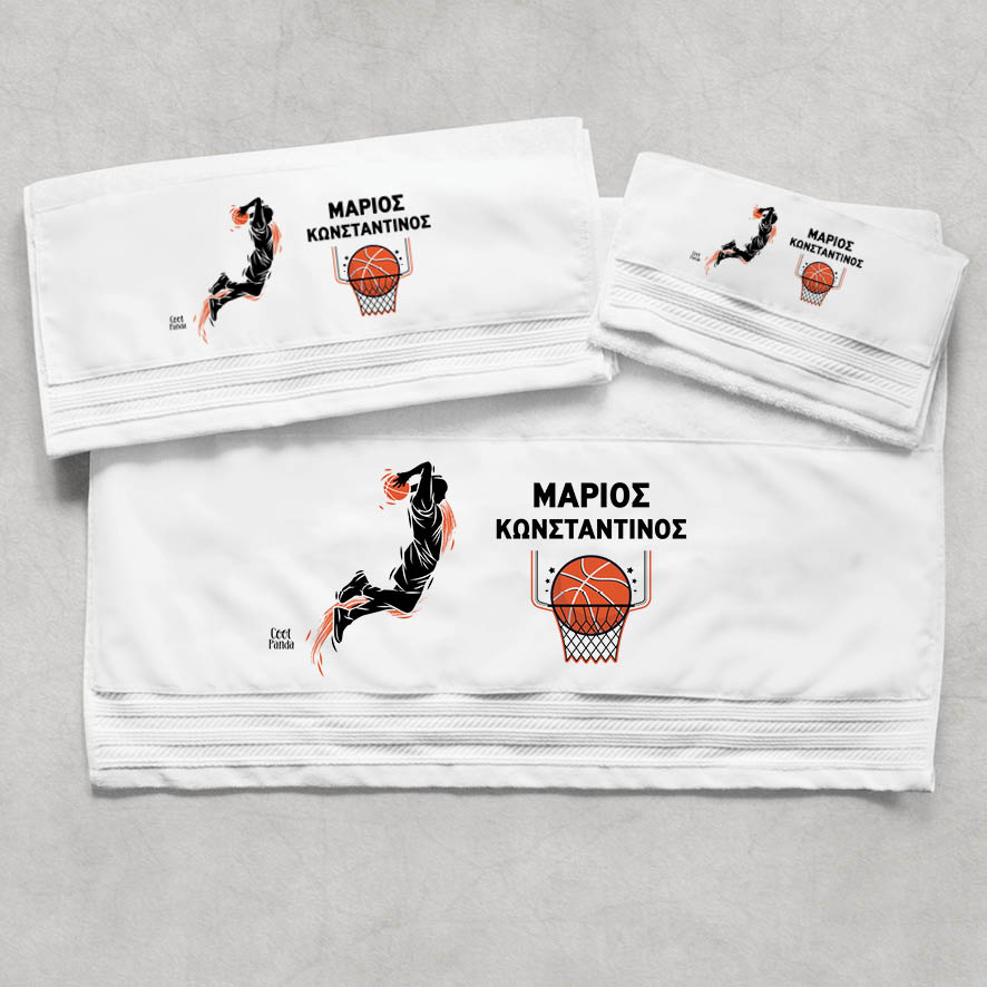 Πετσέτες βαμβακερές σετ “Basketball”