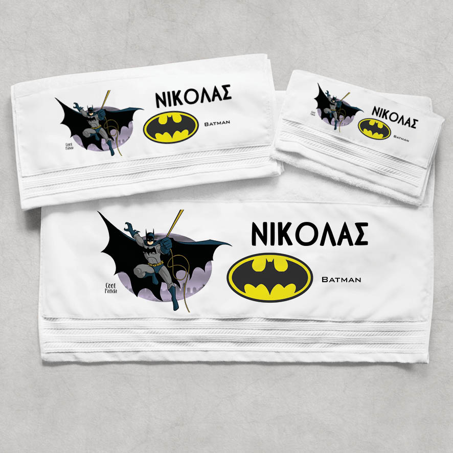 Πετσέτες βαμβακερές σετ “Batman”