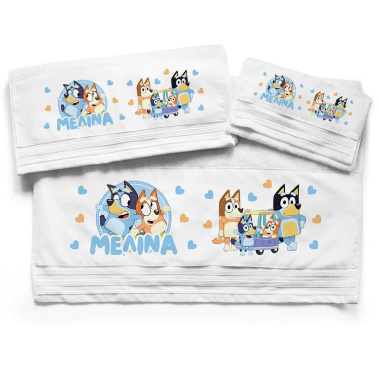 Πετσέτες βαμβακερές σετ “Bluey”
