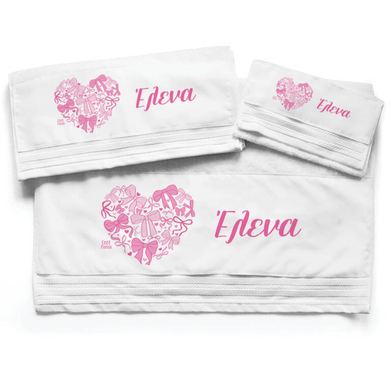 Πετσέτες βαμβακερές σετ “Bow”