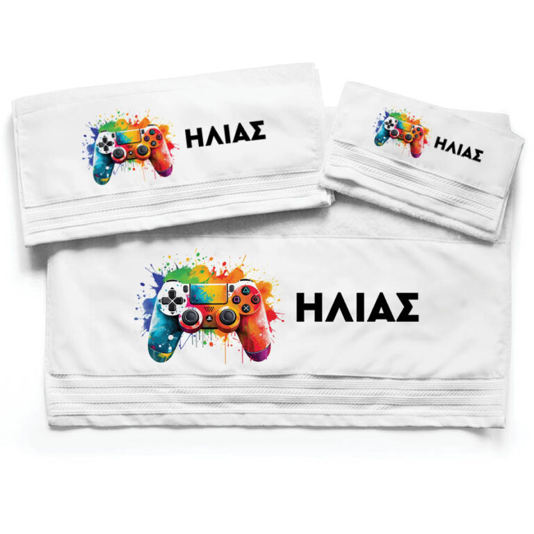 Πετσέτες βαμβακερές σετ “Colourful playstation”