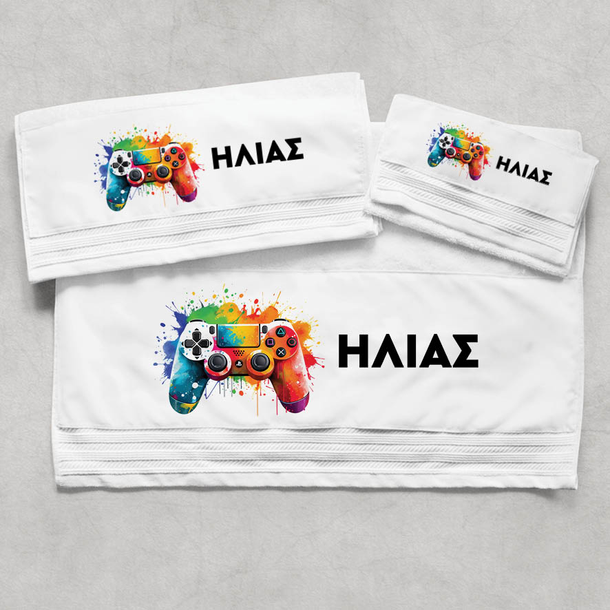 Πετσέτες βαμβακερές σετ “Colourful playstation”