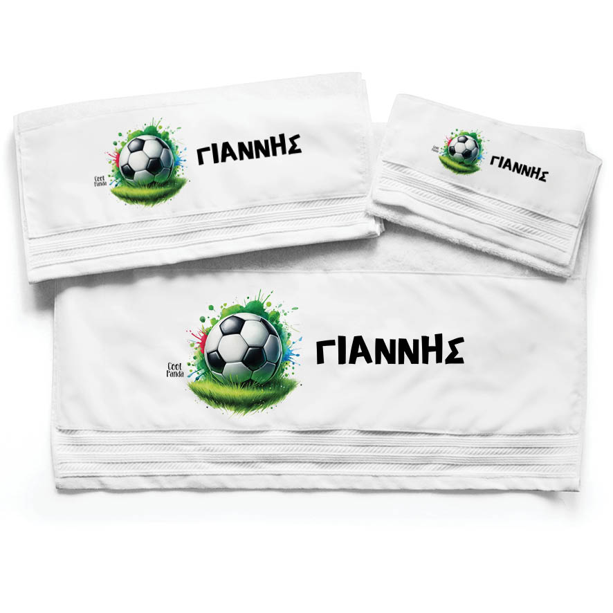 Πετσέτες βαμβακερές σετ “Football”
