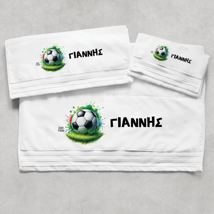 Πετσέτες βαμβακερές σετ “Football”