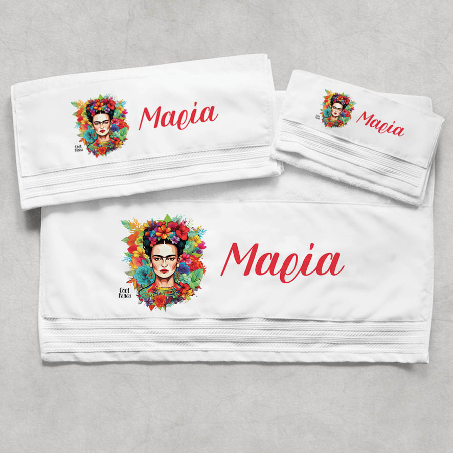 Πετσέτες βαμβακερές σετ “Frida Kahlo”