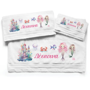 Πετσέτες βαμβακερές σετ “Γοργόνες Βυθός”