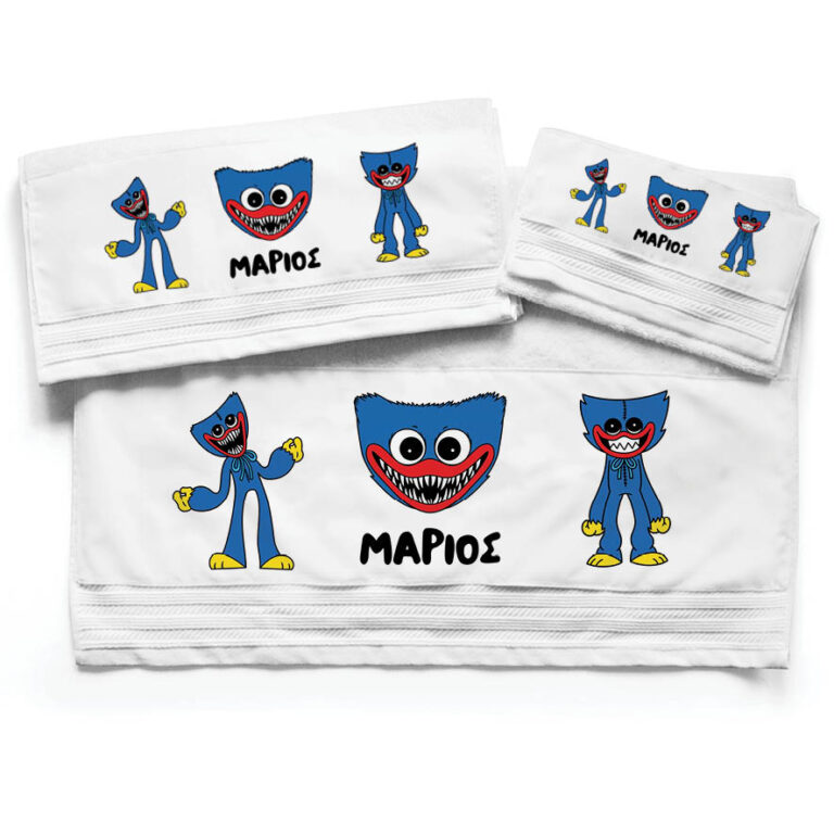 Πετσέτες βαμβακερές σετ “Huggy Wuggy”