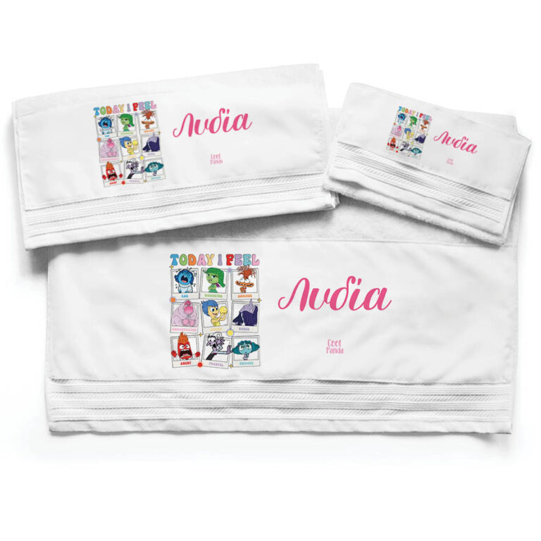 Πετσέτες βαμβακερές σετ “Τα μυαλά που κουβαλάς”