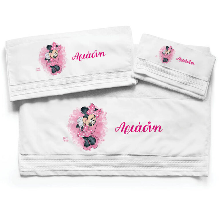 Πετσέτες βαμβακερές σετ “Minnie Mouse”