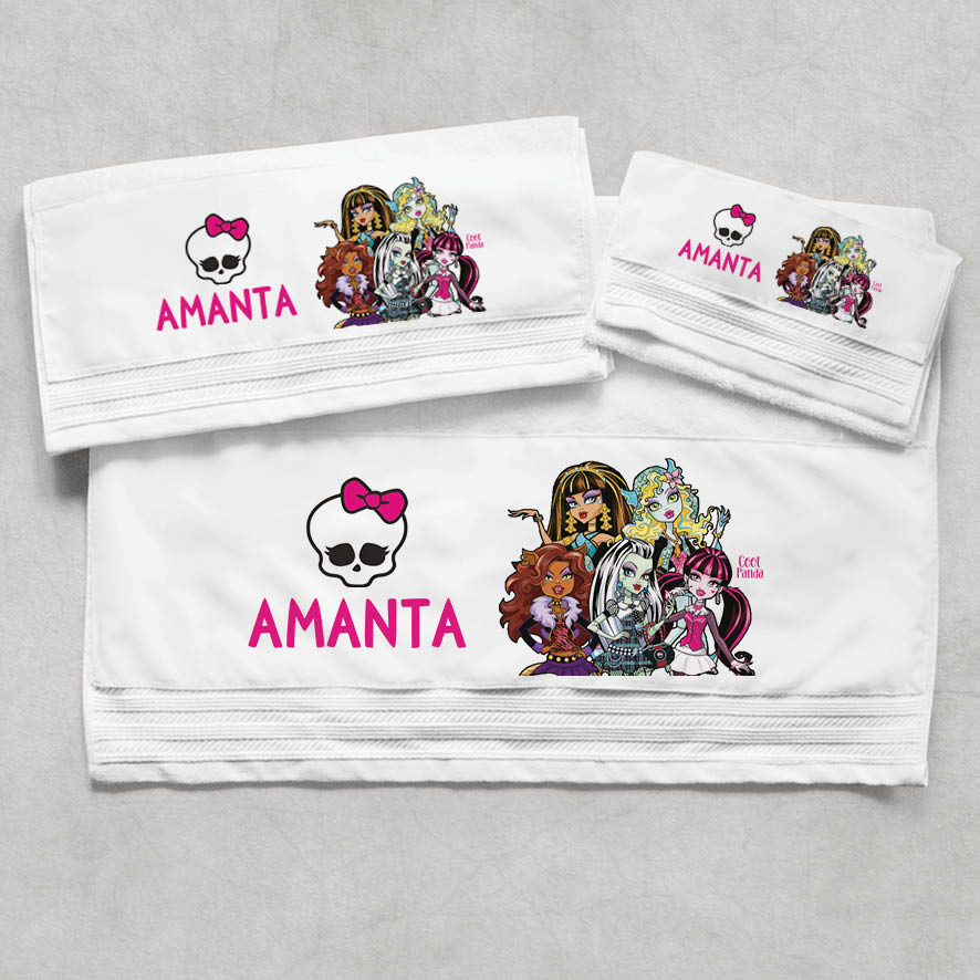 Πετσέτες βαμβακερές σετ “Monster High”