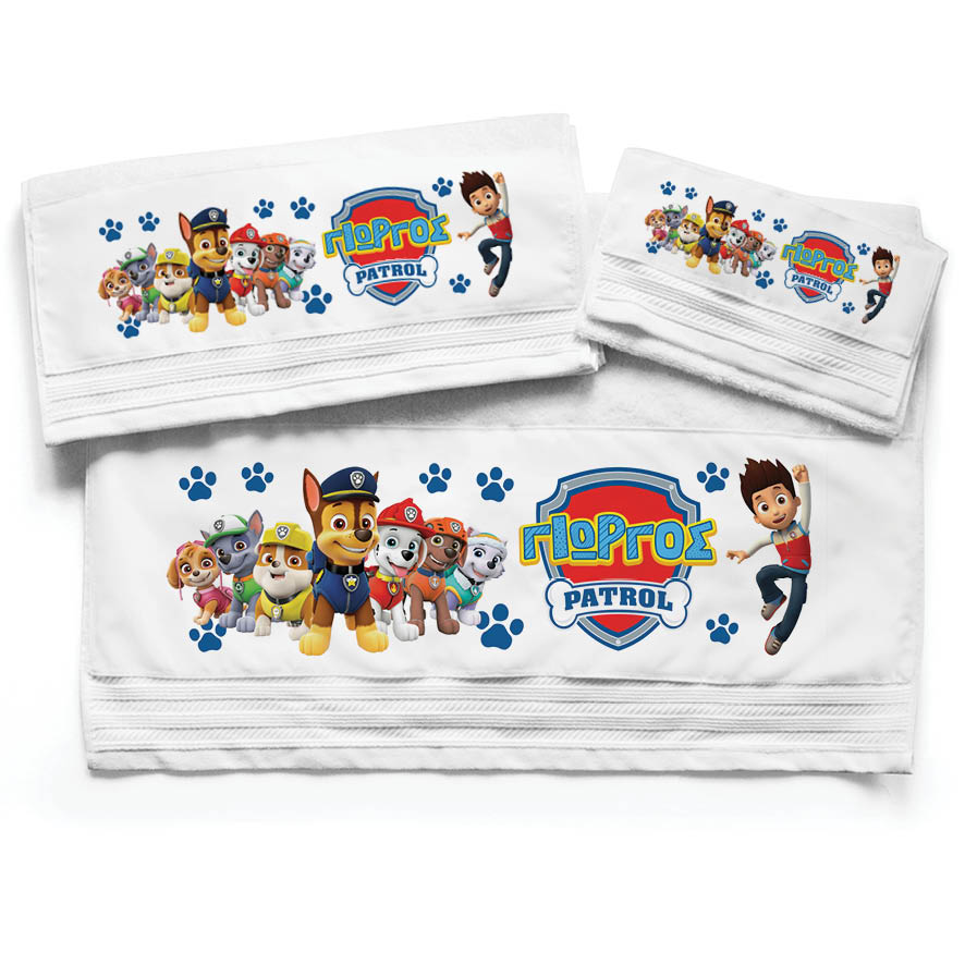 Πετσέτες βαμβακερές σετ “Paw Patrol”