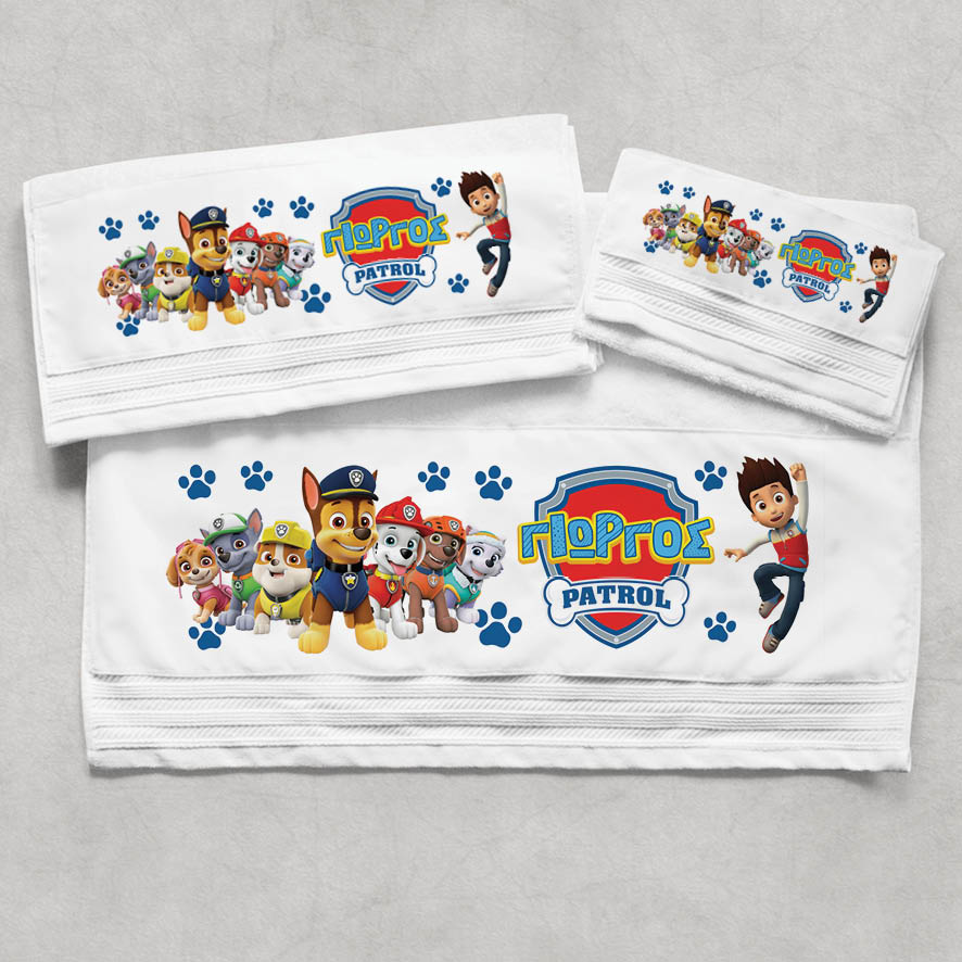 Πετσέτες βαμβακερές σετ “Paw Patrol”