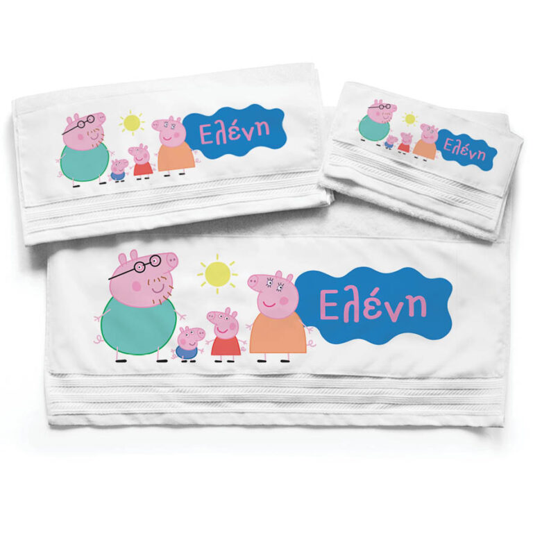 Πετσέτες βαμβακερές σετ “Peppa pig”