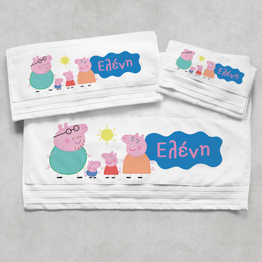 Πετσέτες βαμβακερές σετ “Peppa pig”