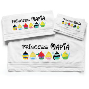 Πετσέτες βαμβακερές σετ “Πριγκίπισσες Cupcake”