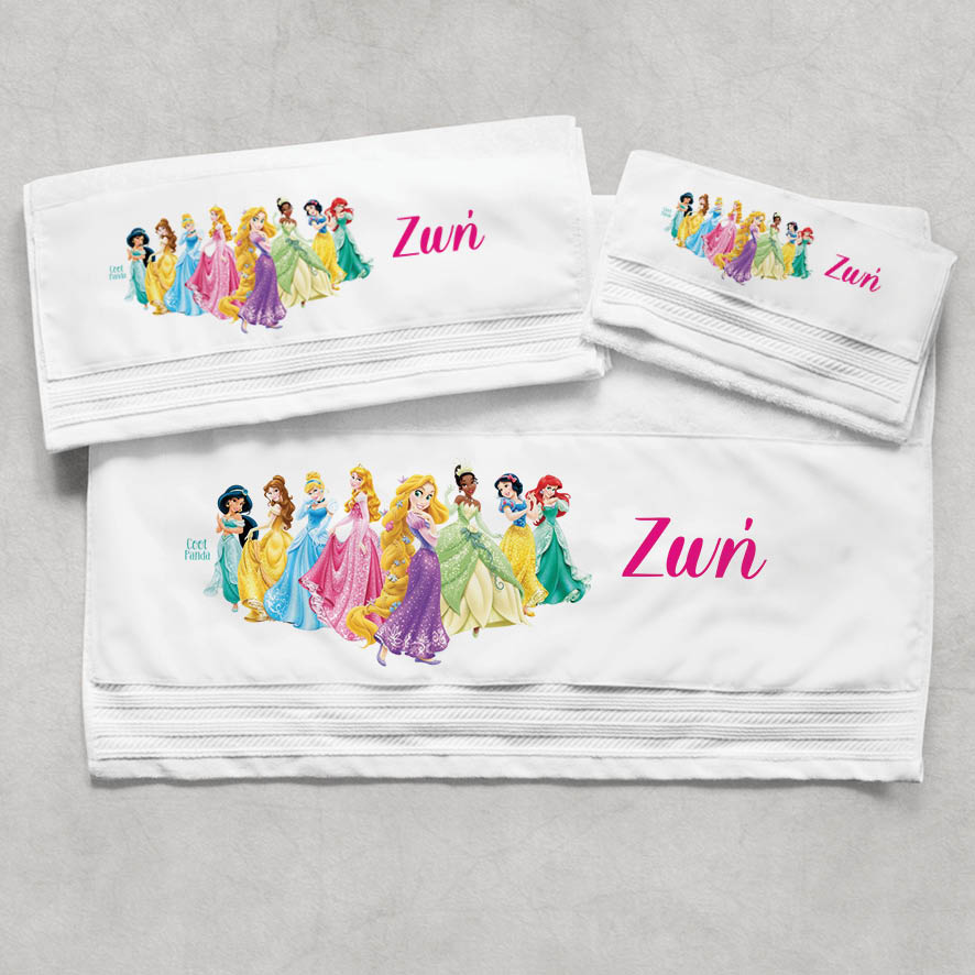 Πετσέτες βαμβακερές σετ “Πριγκίπισσες”