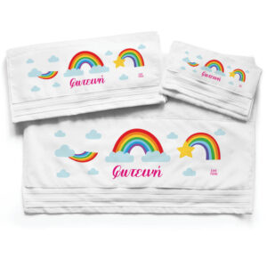 Πετσέτες βαμβακερές σετ “Ουράνιο τόξο”