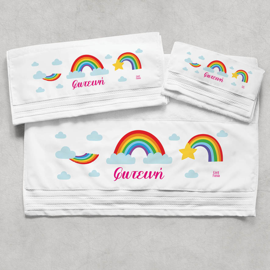 Πετσέτες βαμβακερές σετ “Ουράνιο τόξο”