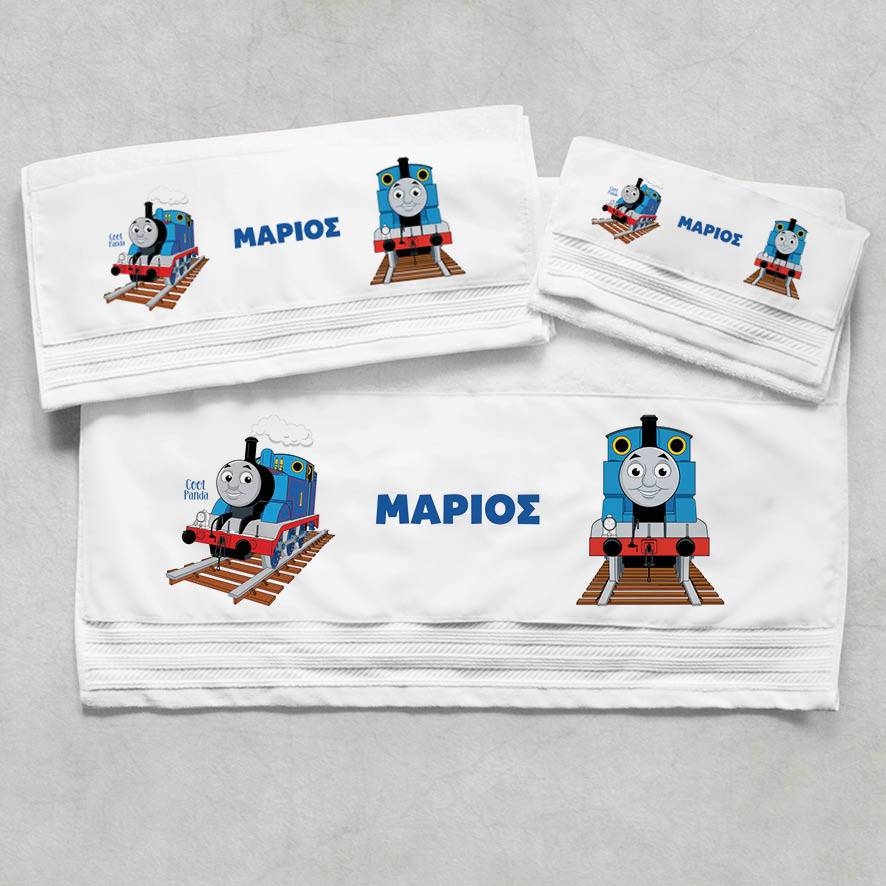 Πετσέτες βαμβακερές σετ “Τόμας το τρενάκι”