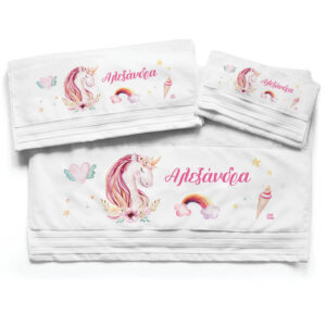 Πετσέτες βαμβακερές σετ “Μονόκερος”