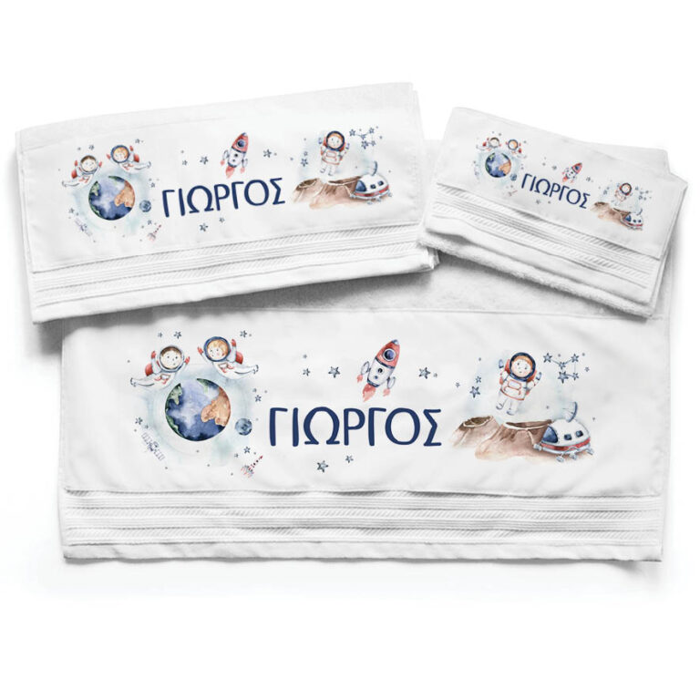 Πετσέτες βαμβακερές σετ “Watercolor Space”