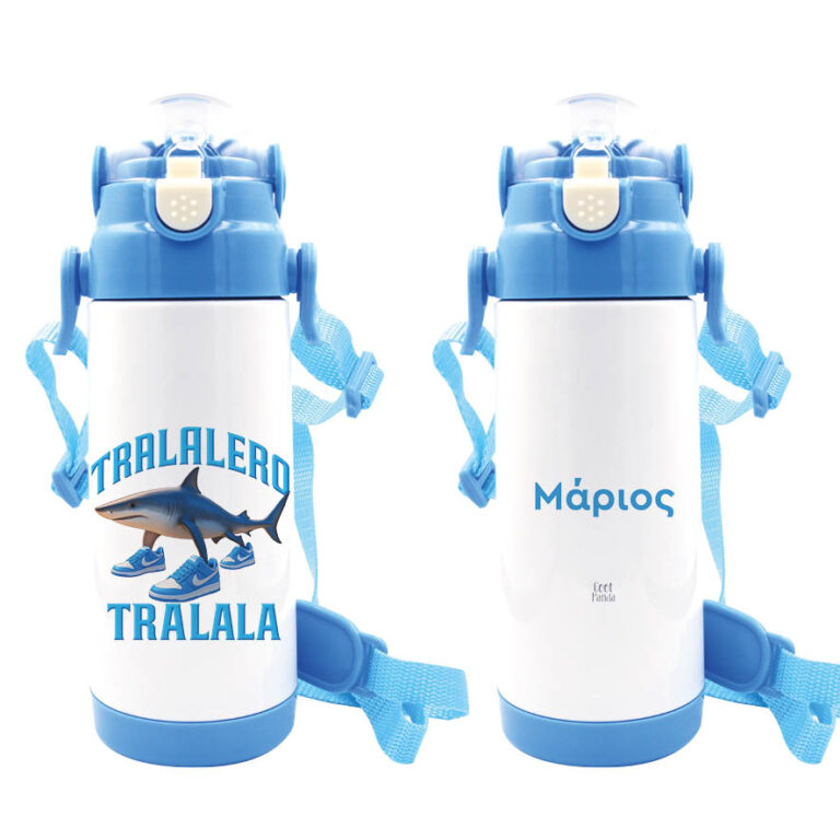 Μπουκάλι Θερμός 350ml με καλαμάκι Brainrot Collection “Tralalero Tralala”