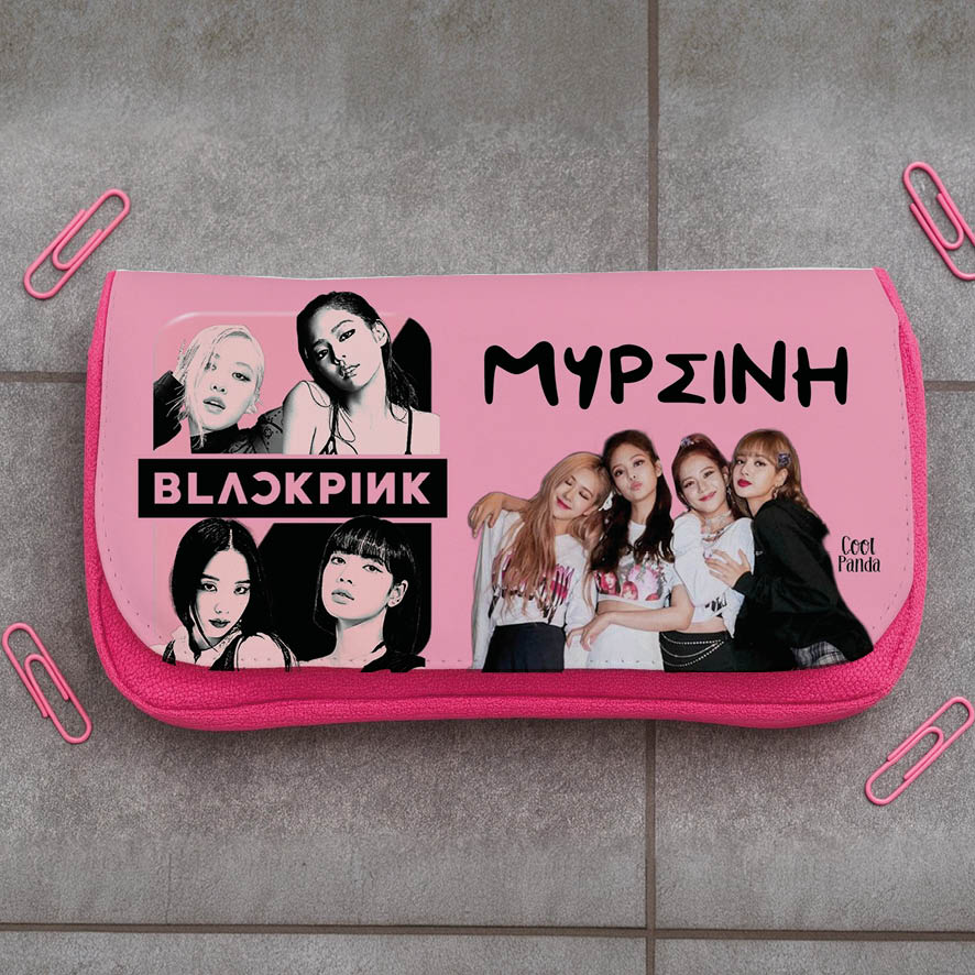 Κασετίνα δύο θέσεων “Black Pink photo”