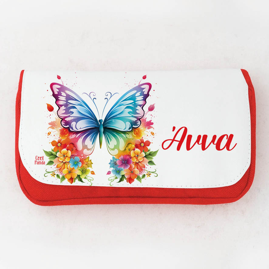 Κασετίνα δύο θέσεων “Floral Πεταλούδα”