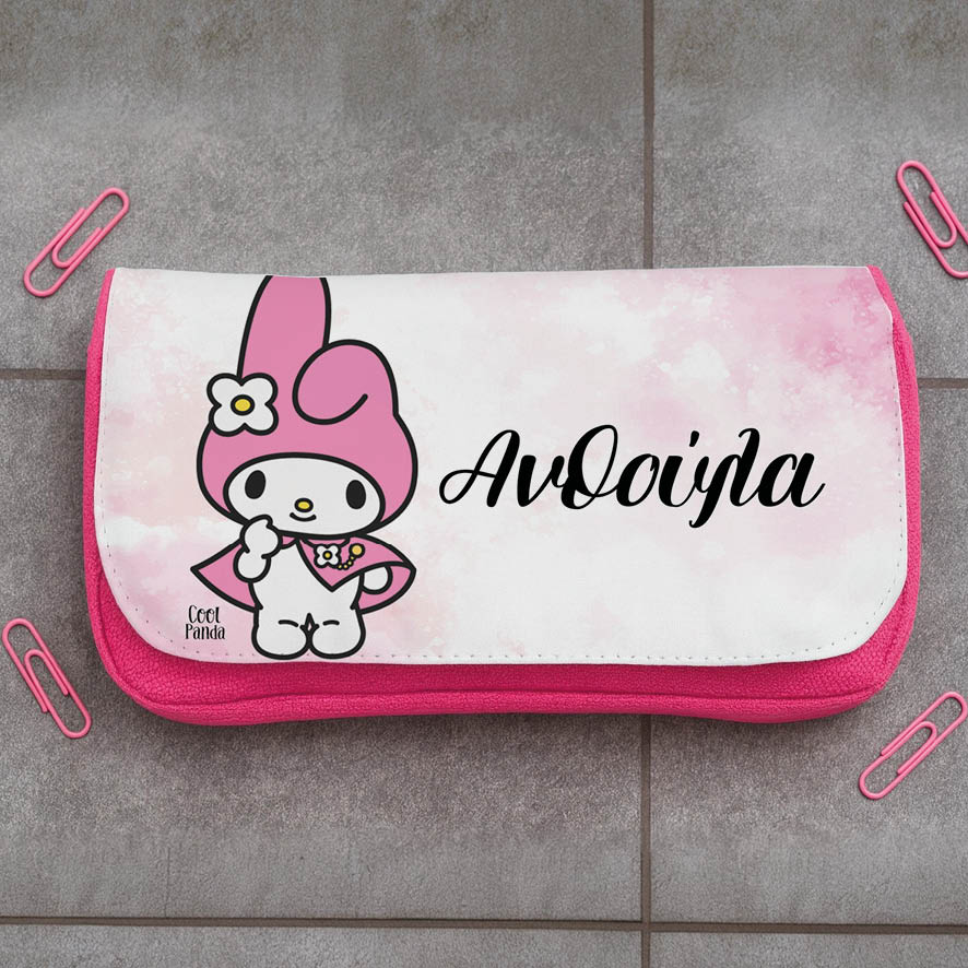 Κασετίνα δύο θέσεων “Kuromi Pink”